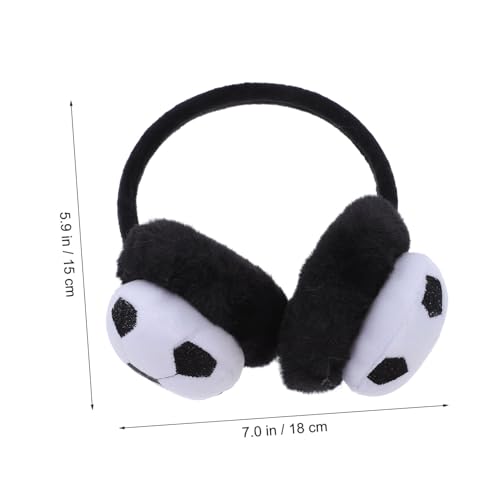NOLITOY 1pcs Plush Football Earmuffs for Boys and Girls Winter Warm Ear Cover Safe for Boy Girl2