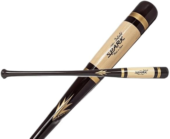 Spark Fungo - Bate de madera para entrenamiento de bate de béisbol y sóftbol para entrenadores fabricado en Japón