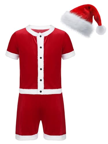 Disfraz de Navidad sexy dPois chaleco de terciopelo y shorts hombre