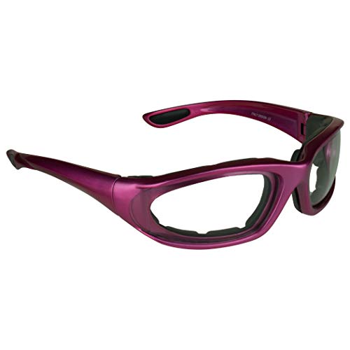 Bikershades Pink Purple Motorcycle Sunglasses Women Small Photochromic Transitional Day Night Biker Foam Padded Wind Blocker
