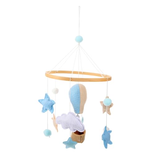 CVUTOVO Móvil de Cuna de Fieltrpara Bebés Decoración de Habitación Infantil con y Globos Accesorio Colgante para Cuna de Niña para Estimulación Visual y Coordinación Mano