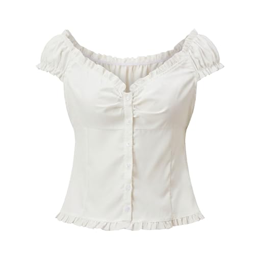Image of Fairy Grunge Y2k Shirts Vintage Crop Tops Short Sleeve Girls Slim Fit Tees