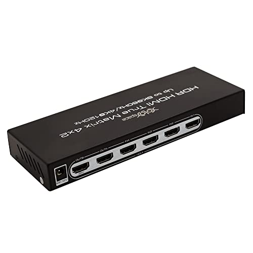 Xolorspace 43420A Hdmi 2.1 8K Hdr Hdmi True Matrix Switch 4X2 Supports 4K 120Hz And Dolby Vision With Optical And L/R Audio Extractor And Arc #TOP1