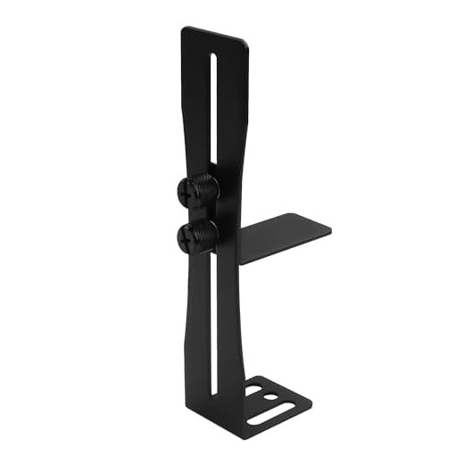 ELFJMZP Black Steel Graphics Card Support Stand for Tempered Glass Chassis, Reversible Slider & Multi-Size Mounting Screws Kit