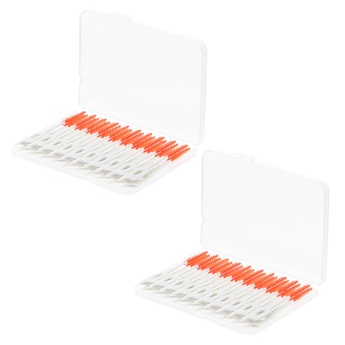ORFOFE 80pcs Interdental Floss for Braces Gum Advanced Teeth Cleaning Gum Picks Portable Oral Care Tools Professional Dental Care Kit