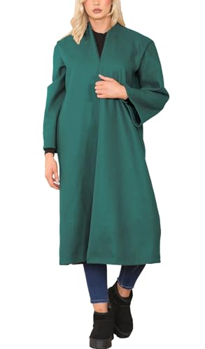 FAIRY BOUTIQUE Cardigan italien à manches longues ouvert sur le devant pour femme, vert bouteille, 44/46