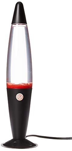 Rhode Island Novelty Lamp, Black Base - Red and Clear Fluid #212