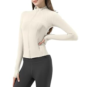 Women’s Workout Running Track Jackets Slim Fit Full Zip Yoga Jacket lightweight trendy athletic