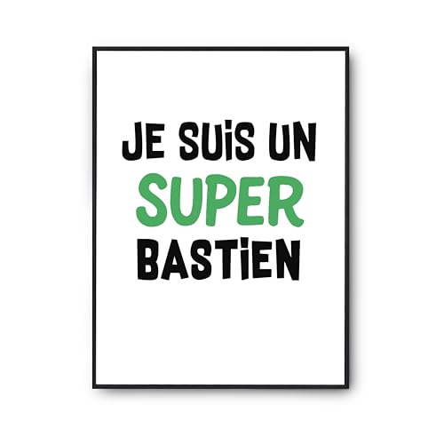 Poster Bastien A3 Otshirt - Affiche citation humour imprimée en France