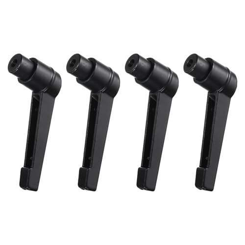 Image of uxcell 4pcs Clamping Lever Adjustable Handles M4 Metric Female Thread Level Handle Hand Knobs Quick Release Black for Lathe Machinery