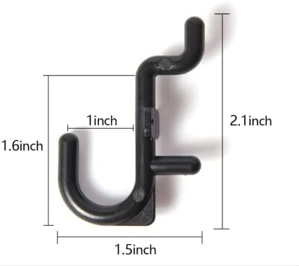 Miniatura 5 de navor Paquete de 100 ganchos para tablero de clavijas, en forma de J, accesorios de exhibición de pared para tablero de clavijas, se adapta a