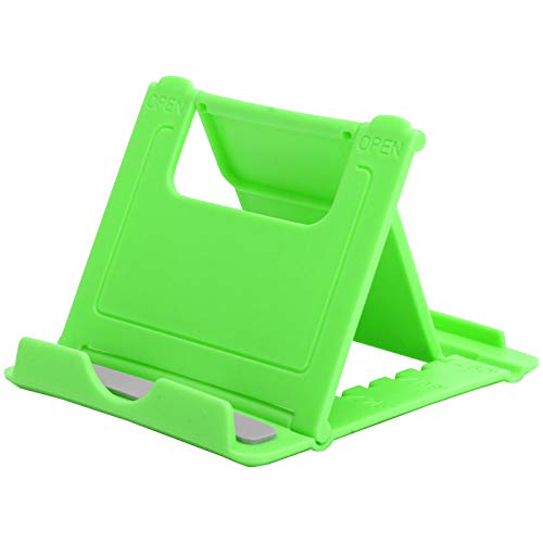 Image of Portable Mobile Stand, Mini Cell Phone Stand, Portable Mobile Phone Stand, Desktop Cell Phone Holder, Foldable Phone Support, Suitable for Cell Phones, Tablets(Green)