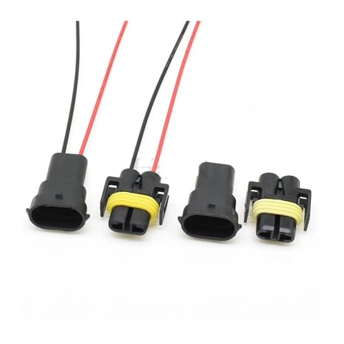 2-pin 1sets DJ7028Y-2.8-11/21 Male and female for H11 fog lamps and xenon lamps 12124817/12124819 miniatura 2