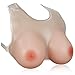 Ceinture réaliste sur le sein en silicone, renforceur de seins sans besoin de soutien-gorge pour la coiffeuse,Nude,DD/Cup
