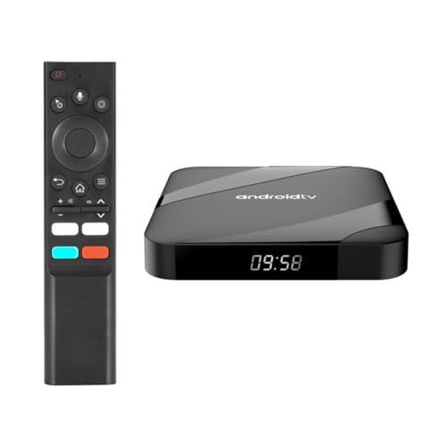 Breeshy ATV Android 14 Smart TV Box 2G + 16G AV1 S905W2 Quad-Core Dual WiFi Control Remoto por Voz Reproductor Multimedia 8K 4K Decodificador Enchufe de la UE