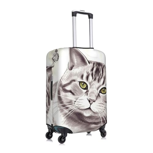 Cat Luggage Cover Elastic Washable Suitcase Cover Anti-Scratch Suitcase Protector Spandex Luggage Protector Travel Baggage Covers for 18-32 inch Luggage3