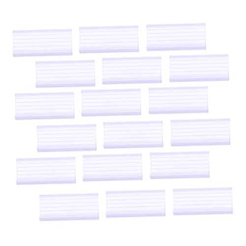 ERINGOGO 40個 透明価格表示スタンド クリップオンラベルホルダー 防水仕様 店舗用ディスプレイ台 スーパーや小売店向け価格タグ保護