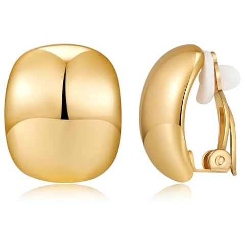 MUYAN Gold Curved Clip-On Earrings Cover