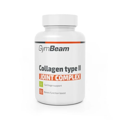 GymBeam Kollagen Typ II Gelenkkomplex mit Hyaluronsäure Vitamin C & Mangan Kollagen Kapseln für Knorpel und Gelenke hochdosiert laborgeprüft vegan-freundliche Kapselhülle 60 Kapseln