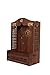 Beautiful Wooden Mandir/Temple for Home/Office/Shop Puja Ghar Wall Mounted Pooja Stand with Storage Cabinet Home Decor (. (DIY)(Brown)(15 inches)(Brown)