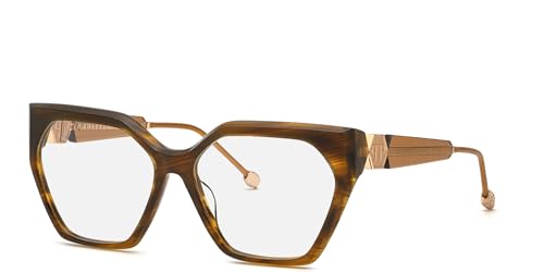 Philipp Plein Lunettes de Vue VPP068S Striato Marrone 57mm pour Femme