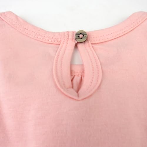 HonestBaby Romper and Ruffle Bodysuit Dress 100% Organic Cotton for Infant Baby and Toddler Girls4