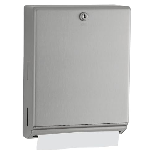 Bobrick Washroom Equipment B-262 Bobrick 262 Surface-Mounted Paper Towel Dispenser, 10 3/4 x 4 x 14, Satin Stainless Steel