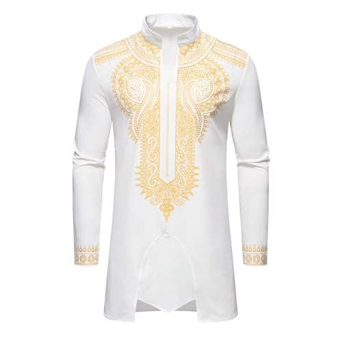 Thobe homme musulman à manches longues et coupe ample style caftan