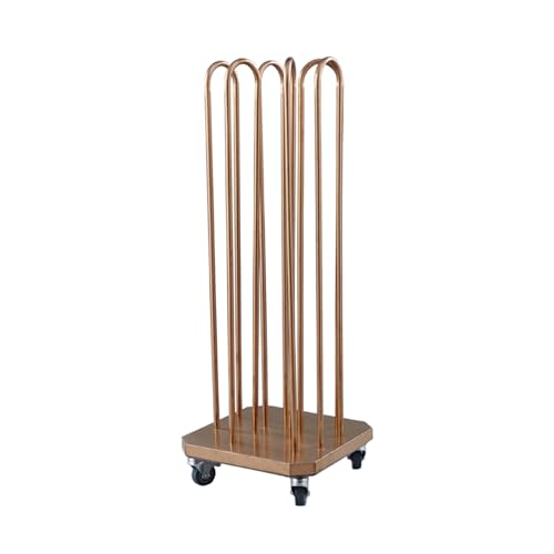 Chariot de rangement pour cintres à roulettes avec structure métallique à 4 côtés
