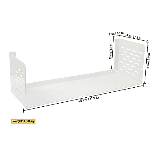 Image of Spillbox Metal Shelf |Storage Rack |Multipurpose Metal Rack|Floating Wall Shelves|Bathroom Shelves|CD /DVD Organizer|Heavy-Duty Storage|Bookshelf |Plant Stand|Lohe Ki Almari- U Shape Shelf