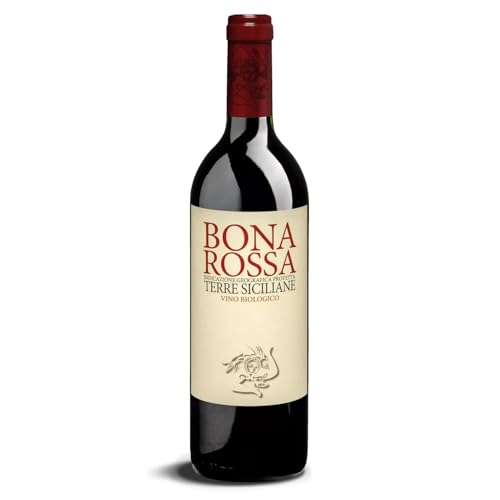 DELINAT Bonarossa 2023 Italienischer Rotwein Trocken Bio-Wein aus Sizilien Vegan Nero dAvola und Syrah (1 x 0 75l)