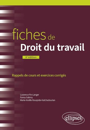 livre Fiches de droit du travail: Rappels de cours et exercices corrigés