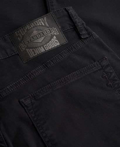 Superdry Merchant Sateen 5 Pocket Pant Pantalones, Black, 32 Unisex Adulto