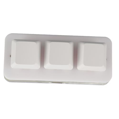 Mini clavier de jeu mécanique USB 3 touches programmable RVB blanc switch rouge - 6