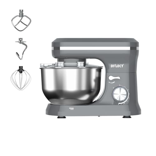 Image of DYLECT BetterMix Stand Mixer for Home | 1300W Powerful Motor | 5L Removeable Bowl | 8 Speed + Pulse Function | Dough Hook, Whisk, Beater & Splash Guard | Anti-Skid Design | Planetary Motion