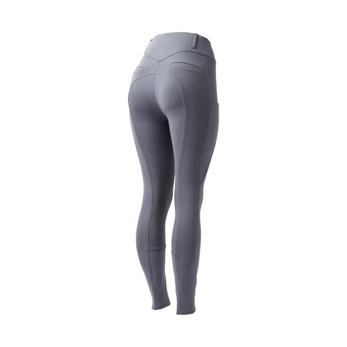 Horze Pantalones De Equitación Para Mujer Mira, Leggings De Montar Con Bolsillo Para El Móvil Y Asiento Completo, Gris, Eu42 Horze Pantalones De Equitación Para Mujer Mira, Leggings De Montar Con Bolsillo Para El Móvil Y Asiento Completo, Gris, Eu42