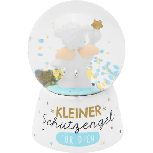 Sheepworld Dream globe with small guardian angel motif, snow globe with glitter, height 6.5 cm, gift Christmas, Silvster - Image 2
