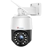 Ctronics 4K 8MP 5X Zoom Optico Cámara Vigilancia W...: 【4K 8MP Ultra HD y zoom óptico 5x e inclinación de 355° y 90°】 esta cámara wi-fi para exteriores presenta imágenes ultra claras de 4k 8mp (resolución: 3840x2160P). Gracias a la función de zoom óptico de 5x, es fácil ver personas u objetos a lo lejos....
