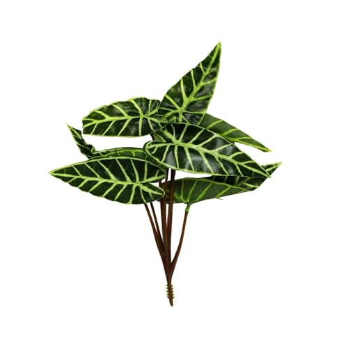 Image of Enhance Your Space with Artificial Leaf Decor Foliage for Stunning Interiors Decorative Items for Home;Office; Room; Living Room; Table; (Without Vase) (Pack of 1, White 2)