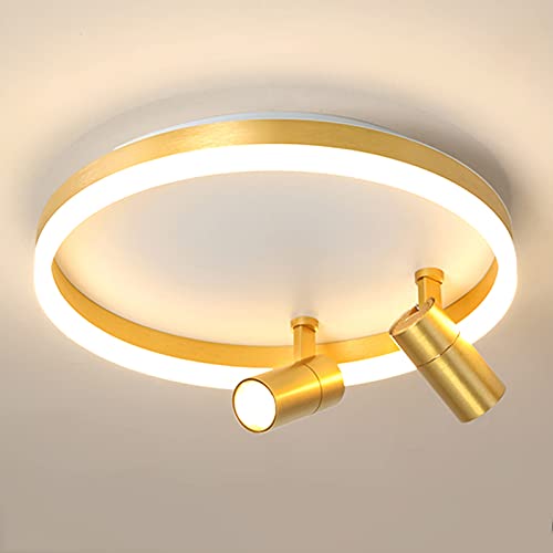 Plafonnier LED acrylique moderne nordique finition dorée haut de gamme