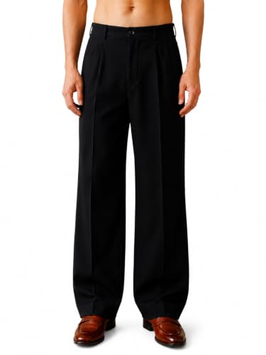 Image of Amazon Brand - INKAST Men Relaxed Fit Korean Pant | Formal Trousers | Straight Fit | Easy Wash | Office Wear