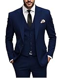 HUUTOE Green Tuxedo for Men Dark Green Mens 3 Piece Suit Slim Fit Men‘s Dark Green Suit Trajes para Hombre Elegantes Wedding Prom Suits Men Blazer Jacket 2XL 46
