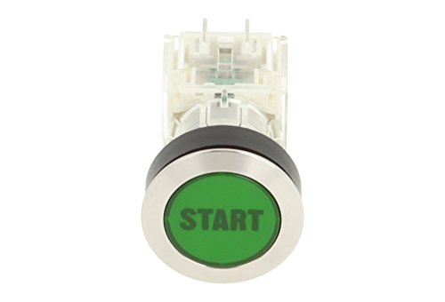 Schlegel 23.000.639 Push Button Stainless Steel, Green Button Cap, Name Plate Start, Push Contact Sensor 1 NO Contact - Image 4