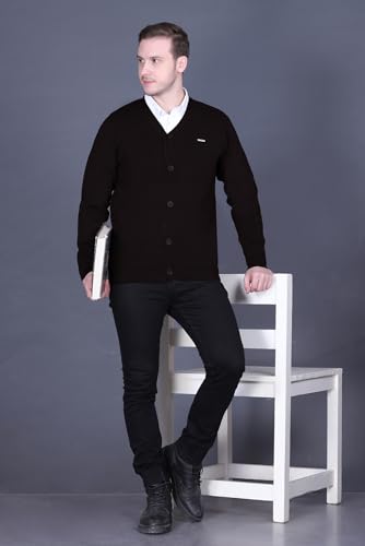 Image of GODFREY V Neck Cardigans for Men - Full Sleeve Woolen Sweater for Man Winter Wear