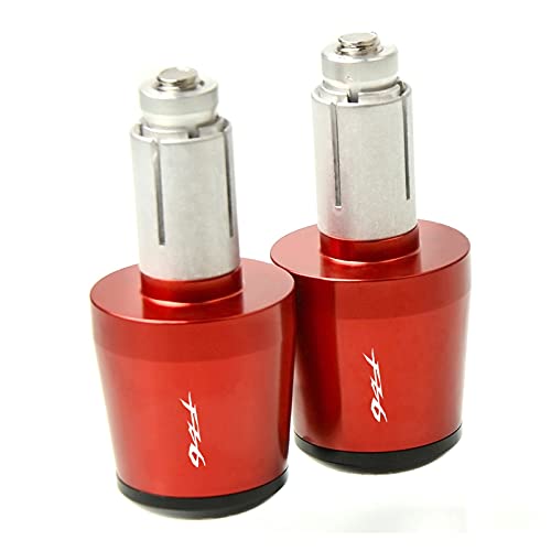 Poignées de guidon pour Yamaha FZ6 Fazer 2004-2010 embouts rouge 22mm