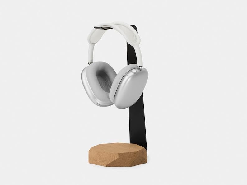 Headset Stand Headphone Holder Universal Headphone Stand Headset Holder Fashion Design Wooden metal Alloy Earphone Headsets Stand Desktop Accssories Desktop Stand Holder (Color :Brown)-image-42