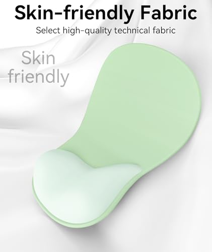 Image of eulps Mouse Pad with Gel Wrist Rest, Ergonomic Comfortable Computer Wrist Support for Laptop, Pain Relief Mousepad with Non-Slip PU Base for Office & Home (Green)