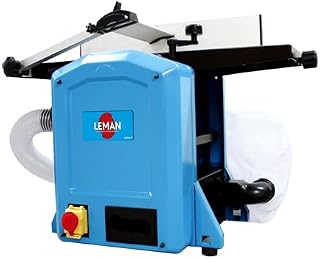 LEMAN - Regruesadora Cepilladora de Madera LODRA210, 210 mm, Motor 1500 W, 2 Cuchillas Reversibles, Sistema de Aspiración Integrado
