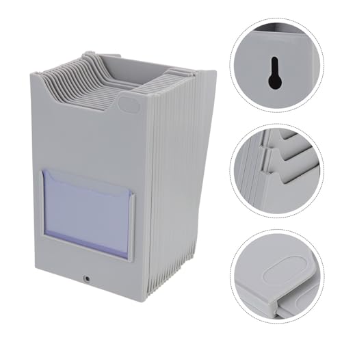 Tarjetero de pared con múltiples bolsillos plásticos para fábrica 8