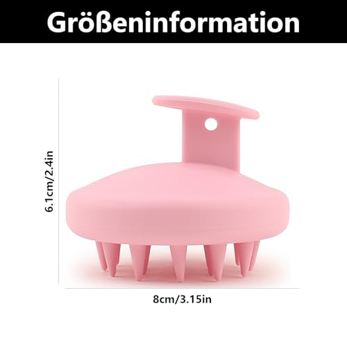 beejune 2 Stück Kopfhaut Massagebürste, Scalp Massager, Massagebürste Haare, Haarmassagebürsten, Silikon Shampoo Haarbürste, Reduziert Schuppen, Für Nass & Trocken Haar (Rosa Und Grün)